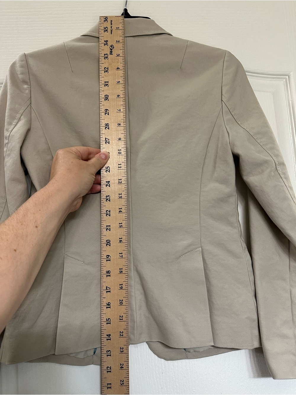 Banana Republic Khaki Blazer Petite 2 One Button Peak Lapel Office Work Career - Picture 11 of 12